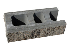 Hjørnesten BB-mur 15 grå 58x29x15 cm